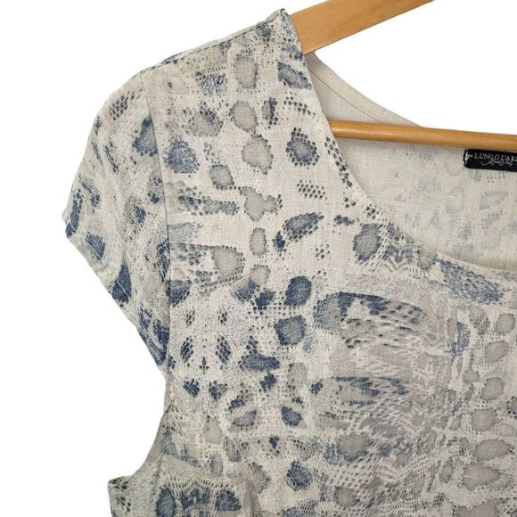 Lungo L'arno 100% Linen Relaxed Fit Summer Dress Made in Italy - Picture 7 of 9